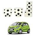 Oshotto 3 Pcs Non-Slip Manual CS-08 Car Pedals Kit Sports Pad Covers Set Compatible with Chevrolet Beat (Black)