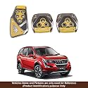 Oshotto 3 Pcs Non-Slip Manual CS-375 Car Pedals kit Pad Covers Set Compatible with Mahindra XUV-500 (Yellow)