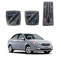 Oshotto 3 Pcs Non-Slip Manual CS-048 Car Pedals Kit Pad Covers Set Compatible with Hyundai Verna Old (Grey)