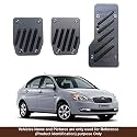 Oshotto 3 Pcs Non-Slip Manual CS-08 Car Pedals Kit Sports Pad Covers Set Compatible with Hyundai Verna Old (Black)