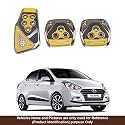 Oshotto 3 Pcs Non-Slip Manual CS-375 Car Pedals kit Pad Covers Set Compatible with Hyundai Xcent (Yellow)