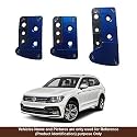 Oshotto 3 Pcs Non-Slip Manual CS-036 Car Pedals Kit Pad Covers Set Compatible with Volkswagen Tiguan (Blue)