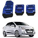 Oshotto 3 Pcs Non-Slip Manual CS-373 Car Pedals Kit Sports Pad Covers Set Compatible with Hyundai Xcent (Blue)