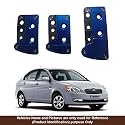 Oshotto 3 Pcs Non-Slip Manual CS-036 Car Pedals Kit Pad Covers Set Compatible with Hyundai Verna Old (Blue)