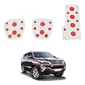 Oshotto 3 Pcs Non-Slip Manual CS-08 Car Pedals Kit Sports Pad Covers Set Compatible with Toyota Fortuner Old (Red)