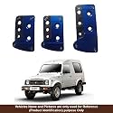 Oshotto 3 Pcs Non-Slip Manual CS-036 Car Pedals Kit Pad Covers Set Compatible with Maruti Suzuki Gypsy (Blue)