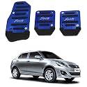Oshotto 3 Pcs Non-Slip Manual CS-373 Car Pedals Kit Sports Pad Covers Set Compatible with Maruti Suzuki Swift Dzire Old (2008-2016) (Blue)