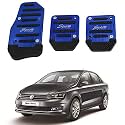 Oshotto 3 Pcs Non-Slip Manual CS-373 Car Pedals Kit Sports Pad Covers Set Compatible with Volkswagen Vento (Blue)