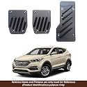 Oshotto 3 Pcs Non-Slip Manual CS-08 Car Pedals Kit Sports Pad Covers Set for Hyundai Santa Fe (Black)