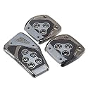Oshotto 3 Pcs Non-Slip Manual CS-375 Car Pedals kit Pad Covers Set Compatible with Mahindra XUV-500 (Grey)