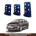 Oshotto 3 Pcs Non-Slip Manual CS-036 Car Pedals Kit Pad Covers Set Compatible with Volkswagen Vento (Blue)