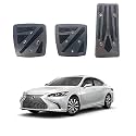 Oshotto 3 Pcs Non-Slip Manual CS-048 Car Pedals Kit Pad Covers Set Compatible with Lexus ES (Grey)