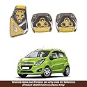 Oshotto 3 Pcs Non-Slip Manual CS-375 Car Pedals kit Pad Covers Set Compatible with Chevrolet Beat (Yellow)