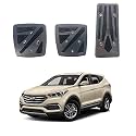 Oshotto 3 Pcs Non-Slip Manual CS-048 Car Pedals Kit Pad Covers Set Compatible with Hyundai Santa Fe (Grey)