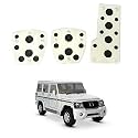 Oshotto 3 Pcs Non-Slip Manual CS-08 Car Pedals Kit Sports Pad Covers Set Compatible with Mahindra Bolero (Black)