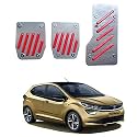 Oshotto 3 Pcs Non-Slip Manual CS-320 Car Pedals Kit Pad Covers Set Compatible with Tata Altroz (Red)