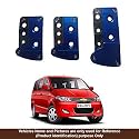 Oshotto 3 Pcs Non-Slip Manual CS-036 Car Pedals Kit Pad Covers Set Compatible with Chevrolet Enjoy (Blue)