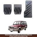 Oshotto 3 Pcs Non-Slip Manual CS-08 Car Pedals Kit Sports Pad Covers Set Compatible with Toyota Qualis (Black)