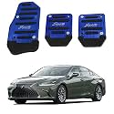 Oshotto 3 Pcs Non-Slip Manual CS-373 Car Pedals Kit Sports Pad Covers Set Compatible with Lexus ES (Blue)