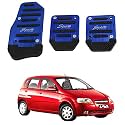Oshotto 3 Pcs Non-Slip Manual CS-373 Car Pedals Kit Sports Pad Covers Set Compatible with Chevrolet Uva Old/UVA SAIL (Blue)