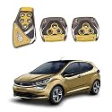 Oshotto 3 Pcs Non-Slip Manual CS-375 Car Pedals kit Pad Covers Set Compatible with Tata Altroz (Yellow)