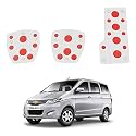 Oshotto 3 Pcs Non-Slip Manual CS-08 Car Pedals Kit Sports Pad Covers Set Compatible with Chevrolet Enjoy (Red)