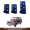 Oshotto 3 Pcs Non-Slip Manual CS-036 Car Pedals Kit Pad Covers Set Compatible with Toyota Qualis (Blue)