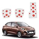 Oshotto 3 Pcs Non-Slip Manual CS-08 Car Pedals Kit Sports Pad Covers Set Compatible with Hyundai Aura (Red)