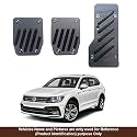 Oshotto 3 Pcs Non-Slip Manual CS-08 Car Pedals Kit Sports Pad Covers Set Compatible with Volkswagen Tiguan (Black)