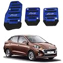 Oshotto 3 Pcs Non-Slip Manual CS-373 Car Pedals Kit Sports Pad Covers Set Compatible with Hyundai Aura (Blue)