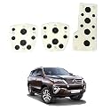 Oshotto 3 Pcs Non-Slip Manual CS-08 Car Pedals Kit Sports Pad Covers Set Compatible with Toyota Fortuner Old (Black)