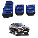 Oshotto 3 Pcs Non-Slip Manual CS-373 Car Pedals Kit Sports Pad Covers Set Compatible with Toyota Fortuner Old (Blue)