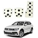 Oshotto 3 Pcs Non-Slip Manual CS-08 Car Pedals Kit Sports Pad Covers Set Compatible with Volkswagen Tiguan (Black)