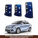 Oshotto 3 Pcs Non-Slip Manual CS-036 Car Pedals Kit Pad Covers Set Compatible with Maruti Suzuki Swift Dzire Old (2008-2016) (Blue)