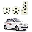 Oshotto 3 Pcs Non-Slip Manual CS-08 Car Pedals Kit Sports Pad Covers Set Compatible with Hyundai New Santro 2018-2026 (Black)