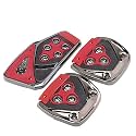 Oshotto 3 Pcs Non-Slip Manual CS-375 Car Pedals kit Pad Covers Set Compatible with Hyundai Aura (Red)