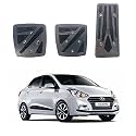 Oshotto 3 Pcs Non-Slip Manual CS-048 Car Pedals Kit Pad Covers Set Compatible with Hyundai Xcent (Grey)