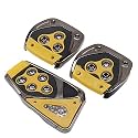 Oshotto 3 Pcs Non-Slip Manual CS-375 Car Pedals kit Pad Covers Set Compatible with Hyundai Aura (Yellow)