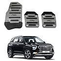 Oshotto 3 Pcs Non-Slip Manual CS-375 Car Pedals kit Pad Covers Set Compatible with Hyundai Creta (2015-2019) (Grey)