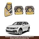 Oshotto 3 Pcs Non-Slip Manual CS-375 Car Pedals kit Pad Covers Set Compatible with Volkswagen Tiguan (Yellow)