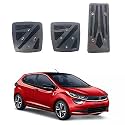 Oshotto 3 Pcs Non-Slip Manual CS-048 Car Pedals Kit Pad Covers Set Compatible with Tata Altroz (Grey)