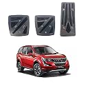 Oshotto 3 Pcs Non-Slip Manual CS-048 Car Pedals Kit Pad Covers Set Compatible with Mahindra XUV-500 (Grey)