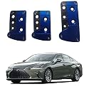 Oshotto 3 Pcs Non-Slip Manual CS-036 Car Pedals Kit Pad Covers Set Compatible with Lexus ES (Blue)