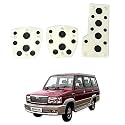 Oshotto 3 Pcs Non-Slip Manual CS-08 Car Pedals Kit Sports Pad Covers Set Compatible with Toyota Qualis (Black)