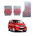 Oshotto 3 Pcs Non-Slip Manual CS-320 Car Pedals Kit Pad Covers Set Compatible with Chevrolet Enjoy (Red)