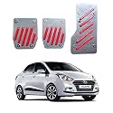 Oshotto 3 Pcs Non-Slip Manual CS-320 Car Pedals Kit Pad Covers Set Compatible with Hyundai Xcent (Red)