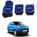 Oshotto 3 Pcs Non-Slip Manual CS-373 Car Pedals Kit Sports Pad Covers Set Compatible with Maruti Suzuki S-Presso (Blue)