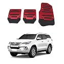 Oshotto 3 Pcs Non-Slip Manual CS-08 Car Pedals Kit Sports Pad Covers Set Compatible with Toyota Fortuner Old (Black)