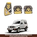 Oshotto 3 Pcs Non-Slip Manual CS-375 Car Pedals kit Pad Covers Set Compatible with Maruti Suzuki Gypsy (Yellow)
