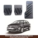 Oshotto 3 Pcs Non-Slip Manual CS-08 Car Pedals Kit Sports Pad Covers Set Compatible with Volkswagen Vento (Black)